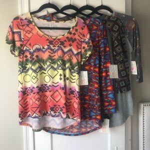 Lot of 4 XS Lularoe Shirts NWT